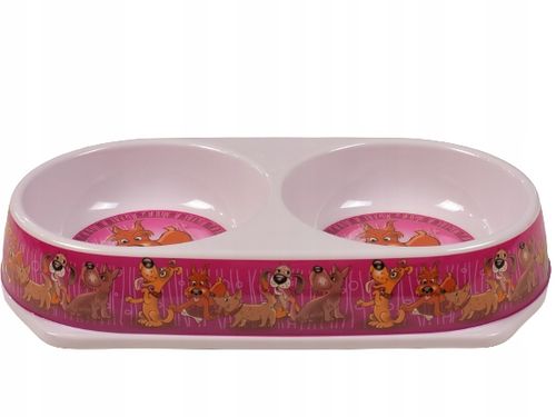 Miska podwójna dla kota psa karma picie 2 x 450 ml na Arena.pl