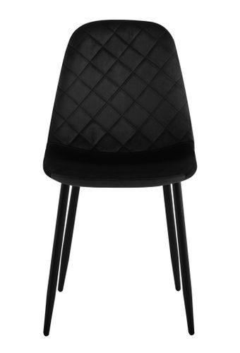 Krzesło welurowe Orlando Velvet czarne na Arena.pl