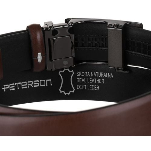 brązowy pasek męski z automatyczną klamrą wykonany na Arena.pl