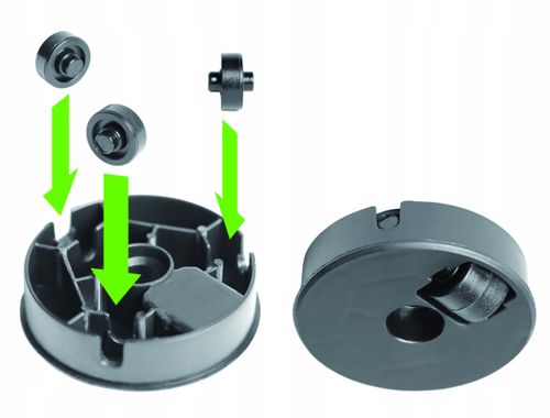 Platforma jezdna okrągła IPMR400 | Antracyt, Kształt Okrągły, Wymiary 39x4.5 cm, Kolor Antracyt, Prosperplast na Arena.pl