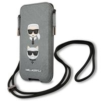karl lagerfeld torebka klhcp12lophkcg6,7 szary/grey hardcase saffiano