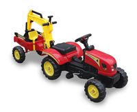 TRAKTOR NA PEDAŁY Z PRZYCZEPĄ I KOPARKĄ  TR3007