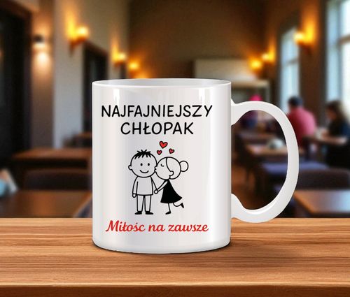 Kubek z nadrukiem prezent Dzień CHŁOPAKA dla kolegi urodziny różne wzory na Arena.pl