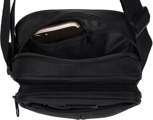 Saszetka męska na ramię mała torba sportowa do pracy czarna lekka na Arena.pl