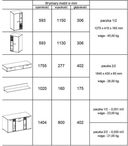 Meblościanka SALSA  meble do salonu na Arena.pl