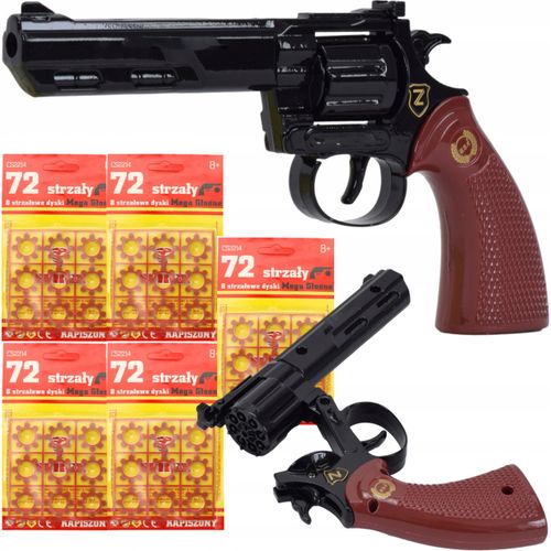 METALOWY PISTOLET NA SPŁONKĘ KAPISZONY GRATIS 10x720szt REWOLWER DLA DZIECI na Arena.pl