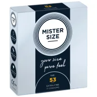 mister size prezerwatywy 53 mm - 3 sztuki, dopasowany rozmiar