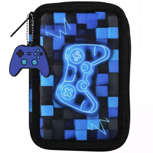PIÓRNIK SZKOLNY TRZYKOMOROWY Z WYPOSAŻENIEM DLA CHŁOPCA PIXEL PAD GAME na Arena.pl