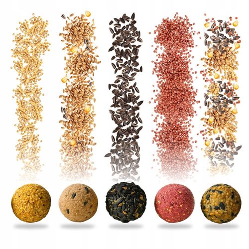 KULE TŁUSZCZOWE DLA PTAKÓW PREMIUM KOLOROWE KARMA ZE SŁONECZNIK 50 na Arena.pl