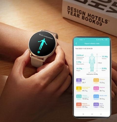 ZEGAREK DAMSKI SMARTWATCH AMOLED EKG POMIAR CUKRU CIŚNIENIE TEMPERATURA na Arena.pl