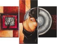 70 90CM OBRAZ 3 ELEM SAO CHANG ŚCIENNY PŁÓTNO