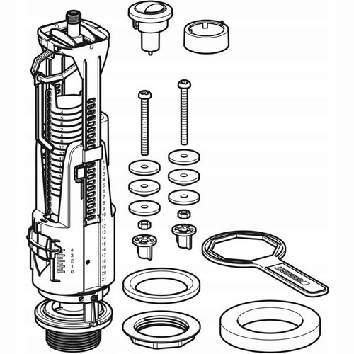 GEBERIT ZAWÓR SPUSTOWY DWUDZIELNY IMPULS BASIC na Arena.pl