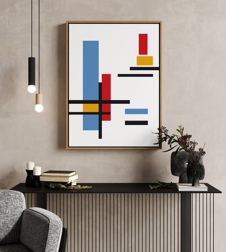 Plakat cyfrowy do wydruku geometria mondrian na Arena.pl