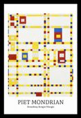 Plakat 20x30cm Design Broadway, Mondrian Vintage do Salonu