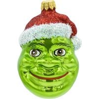 Bombka choinkowa: Ogr w czapce Mikołaja