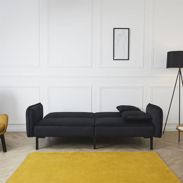 Sofa rozkładana Giulia czarna zdjęcie 4