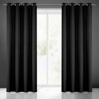 Zasłona gotowa na przelotkach RITA 140x250 Eurofirany czarna