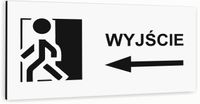 Tabliczka BIAŁA aluminiowa WYJŚCIE Tablica informacyjna DOWOLNY NAPIS