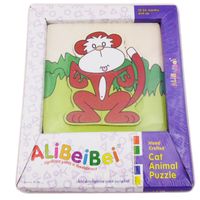 puzzle drewniane małpka