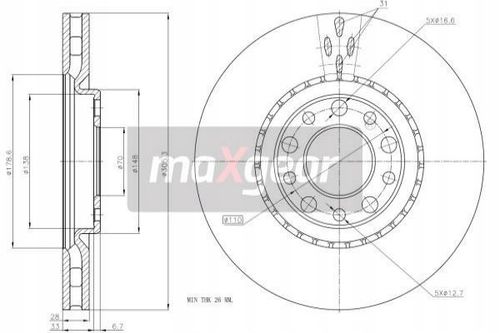 TARCZA HAM. ALFA P. 159 05- MAXGEAR na Arena.pl
