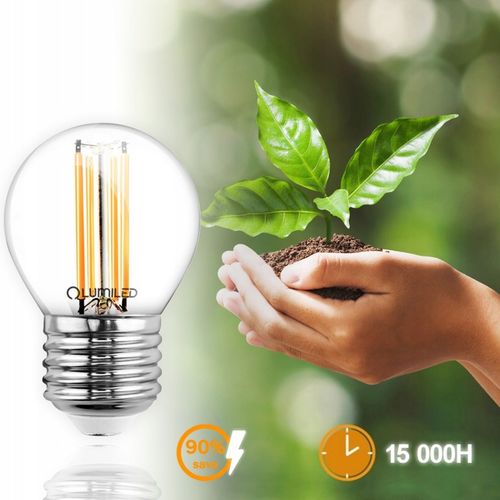 6x Żarówka LED E27 Kulka 7W 806lm 4000K Neutralna CCD 360° Filament na Arena.pl