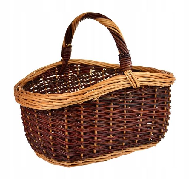 DUŻY Wiklinowy koszyk na ZAKUPY PIKNIK na GRZYBY zdjęcie 3