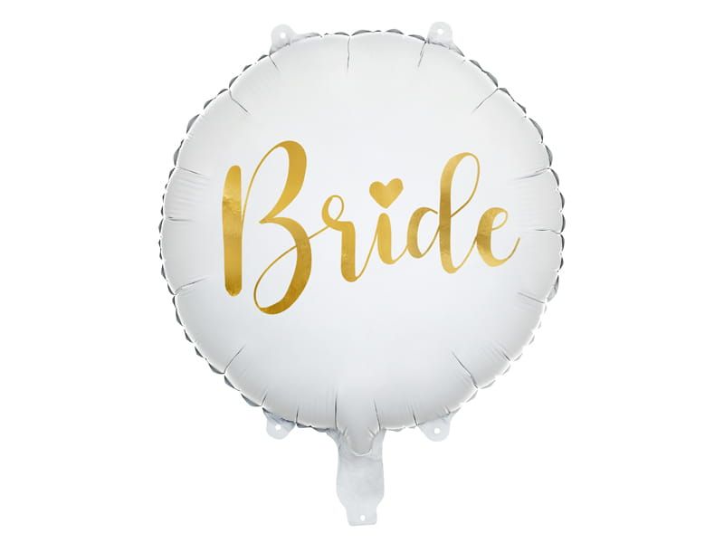 Balon foliowy Bride 45cm, biały zdjęcie 1