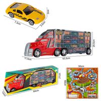 Ciężarówka Resoraki Auta Wyrzutnia 10 autek gra planszowa Laweta Tir