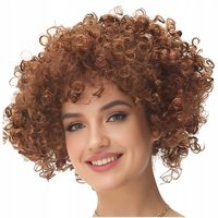 PERUKA lata 80 90 LOKI RETRO ITALO DISCO WŁOSY KRĘCONE AFRO DAMSKA