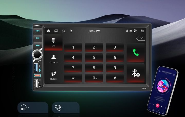 RADIO SAMOCHODOWE 2 DIN 4GB RAM ANDROID AUTO CARPLAY ANDROID 15 RDS zdjęcie 5