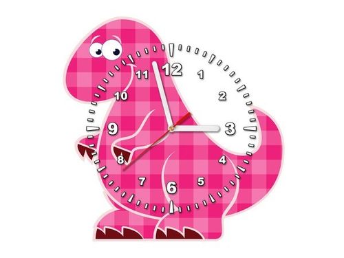 40X40CM ZEGAR DUŻY RÓŻOWY DINO OBRAZ na Arena.pl