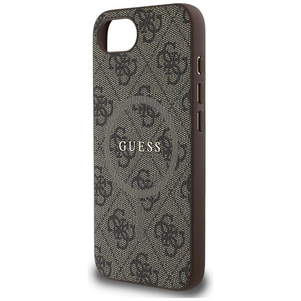 Etui Guess 4G Ring Classic Logo MagSafe do iPhone 16e brązowy zdjęcie 6