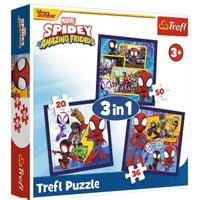 puzzle 3w1 pająki i dinozaury spidey 34892