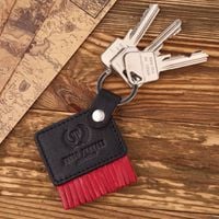 brelok do kluczy czerwony skóra naturalna paolo peruzzi t-88 bl/rd