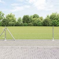 Słupek ogrodzeniowy. Srebrny 50 x 0,4 m (siatka 36 mm) Stal