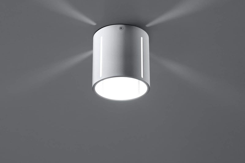 Natynkowa LAMPA sufitowa SL.0355 metalowa OPRAWA plafon tuba biała zdjęcie 2