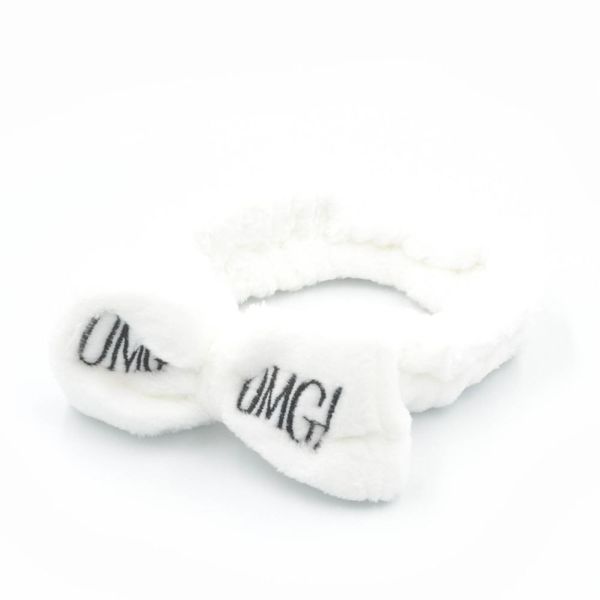 Opaska kosmetyczna biała OMG zdjęcie 3