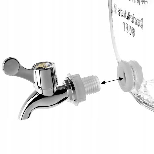 KADAX Słoik Z Kranikiem 4L Słój Na Lemoniadę Wodę na Arena.pl