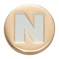 Crocs Jibbitz Przypinka Ozdoba Pin Do Butów Gold Letter N