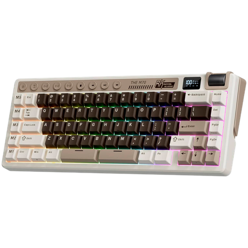 ROYAL KLUDGE RK M70 Mocha Grey Gaming Keyboard Cream switch na Arena.pl