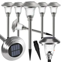 Zestaw Lamp Lampa OgrodowaSolarna Wbijana Wodoodporne 42cm Zewnętrzna 6szt
