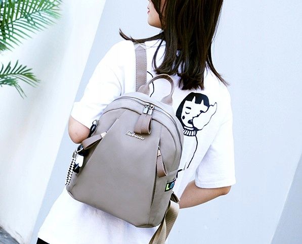 Wodoodporny Plecak elegancki miejski na ramię boho T42_Szary zdjęcie 6