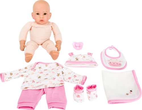 LALKA BOBAS DUŻA Miękka Lalka Niemowlę 40cm Z Akcesoriami Na Prezent na Arena.pl