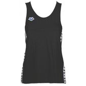 ARENA KOSZULKA WOMAN TANK TOP TEAM ICONS BLACK-WHITE-BLACK XS TRENING