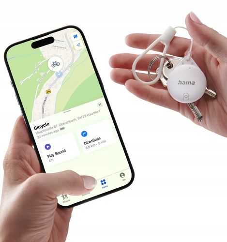 Lokalizator GPS Hama Air-Tag Apple find me Bluetooth biały na Arena.pl