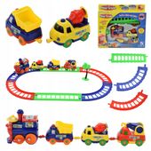 KOLEJKA DLA DZIECI LOKOMOTYWA POCIĄG WAGONY ZESTAW