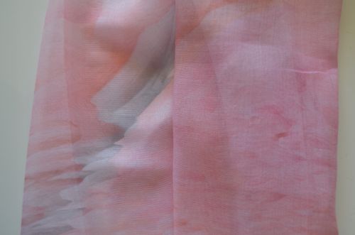 Piękny elegancki cienki szalik / apaszka wielokolorowy niebieski różowy 06 na Arena.pl