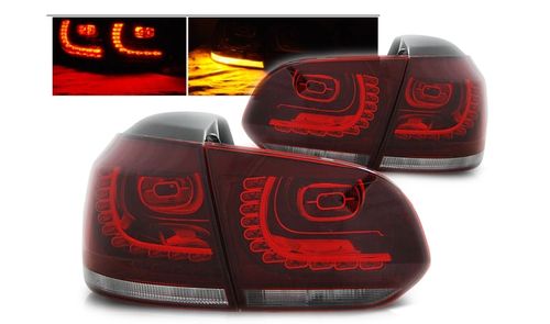 Lampy Tylne DIODOWE VW GOLF 6 VI 08-12 RED WHITE na Arena.pl