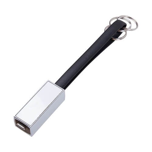 Brelok do kluczy - kabel do transmisji danych USB C do sublimacji - czarny na Arena.pl