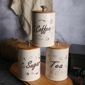 3 Sztuki W Stylu Vintage - Pojemnik Do Przechowywania Żywności